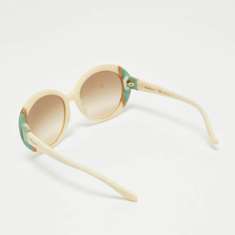 Pre Owned Salvatore Ferragamo Brown Gradient Multicolor SF766S Sunglasses