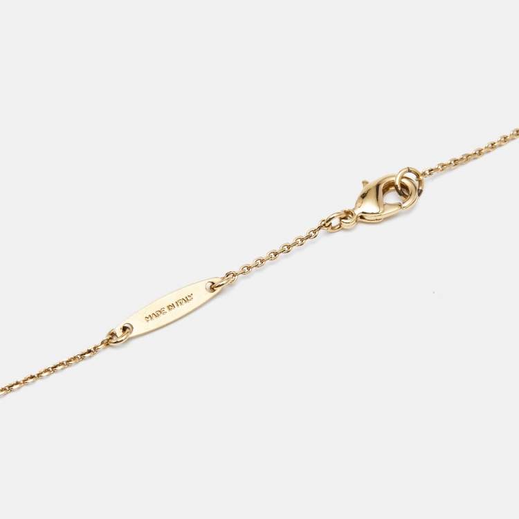 Pre Owned Salvatore Ferragamo Faux Pearl Gold Tone Necklace