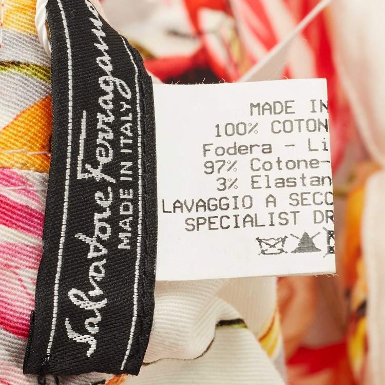 Pre Owned Salvatore Ferragamo Multicolor Floral Print Cotton Bucket Hat Size 57