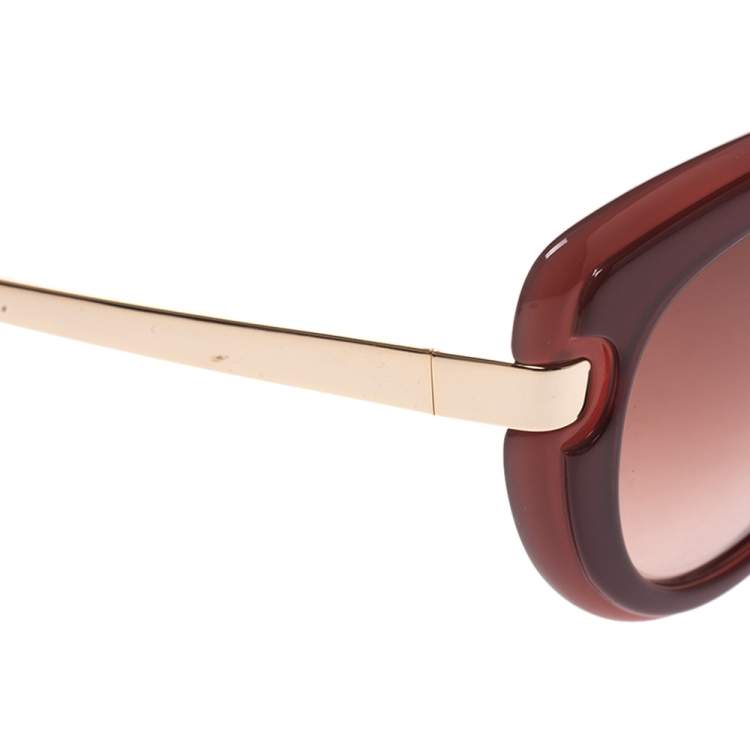 Pre Owned Salvatore Ferragamo Burgundy SF813S Sunglasses