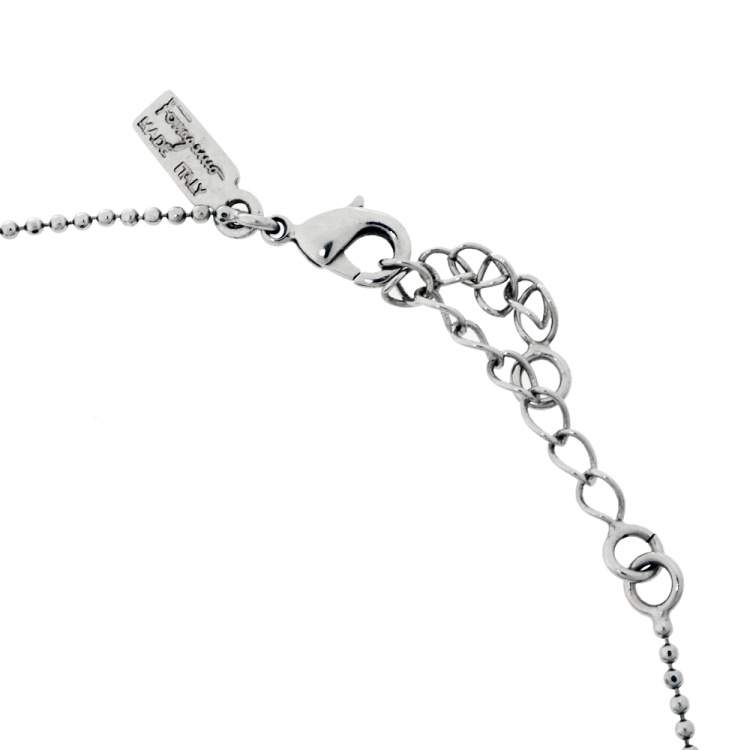 مملوكة مسبقًا Salvatore Ferragamo Double Crystal Heart Gancini Pendant Necklace