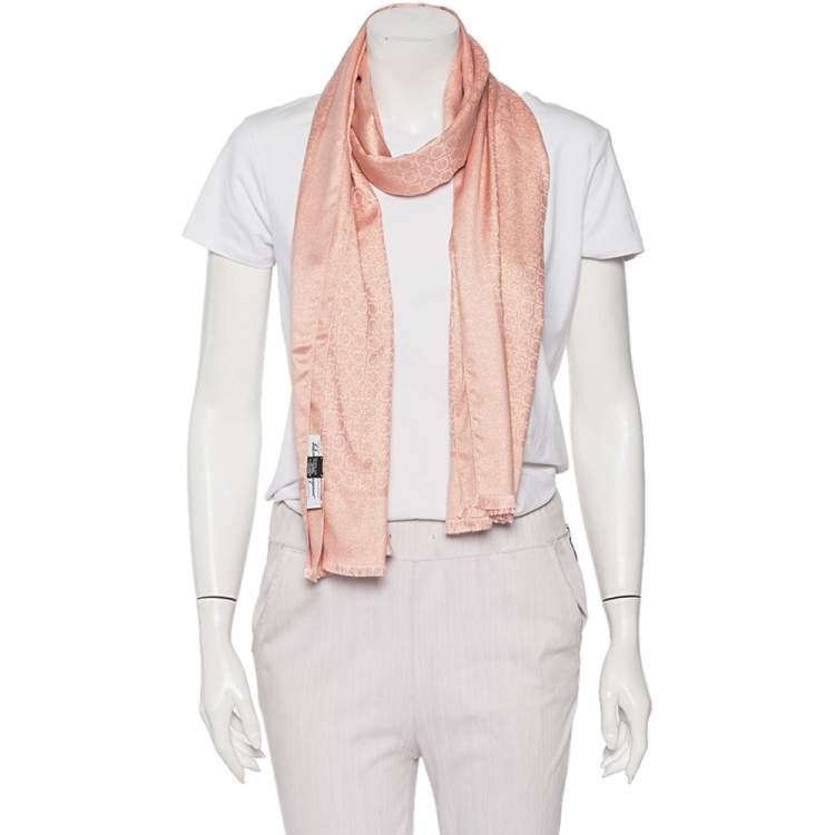 マフラー・ストール SALVATORE FERRAGAMO Pink Cashmere Scarf Salvatore Ferragamo Silk Twill Pink, Yellow Floral Scarf