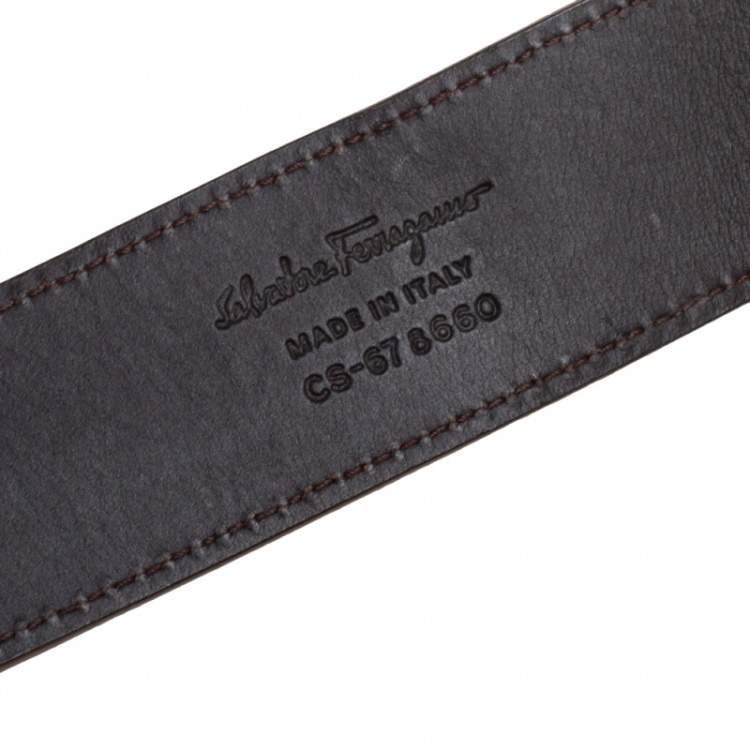 Pre Owned Salvatore Ferragamo Beige Suede Single Gancio Belt 100CM