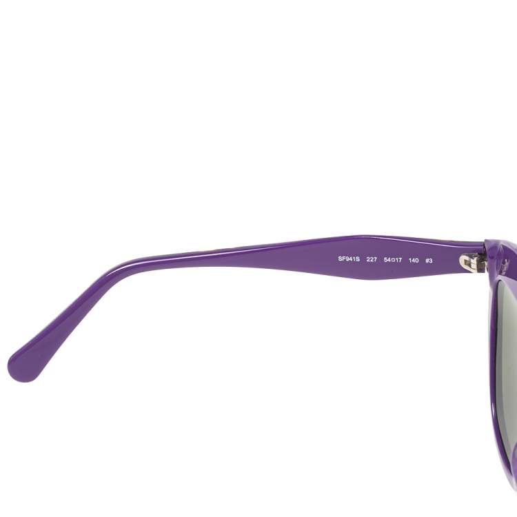 Pre Owned Salvatore Ferragamo Havana/Purple SF941S Sunglasses
