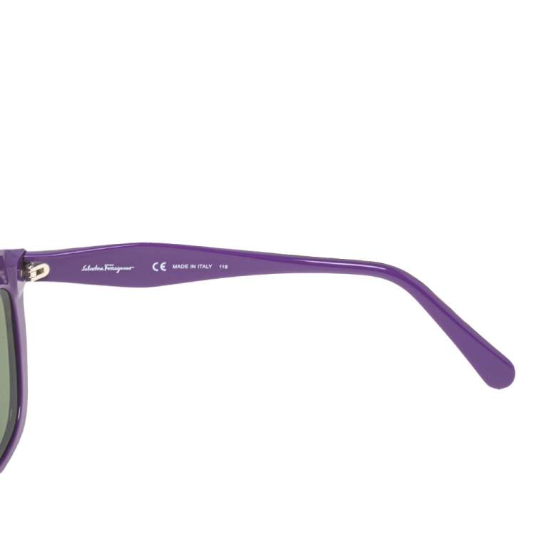 Pre Owned Salvatore Ferragamo Havana/Purple SF941S Sunglasses