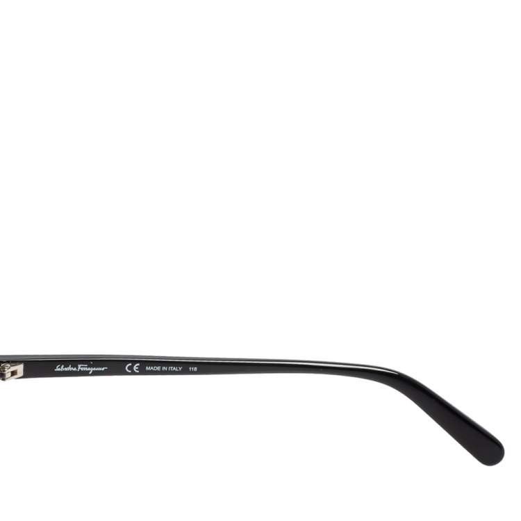 Pre Owned Salvatore Ferragamo Black/Green SF830S Cat Eye Sunglasses