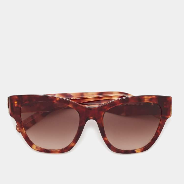 Pre Owned Salvatore Ferragamo Brown Tortoise SF 1010S Wayfarer Sunglasses 
