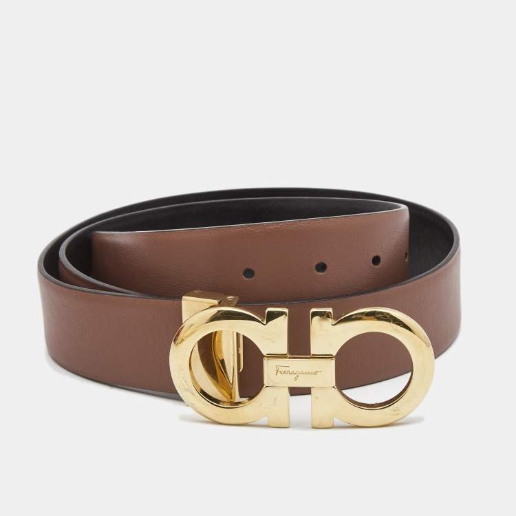 3.5cm logo leather belt - Ferragamo - Men