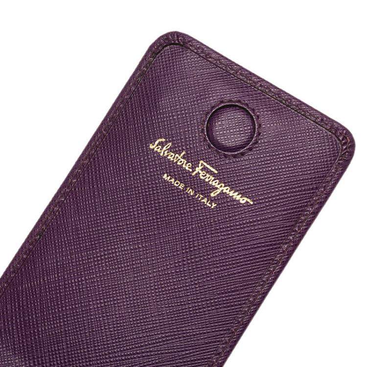 Pre Owned Salvatore Ferragamo Purple Leather iphone 4 Case