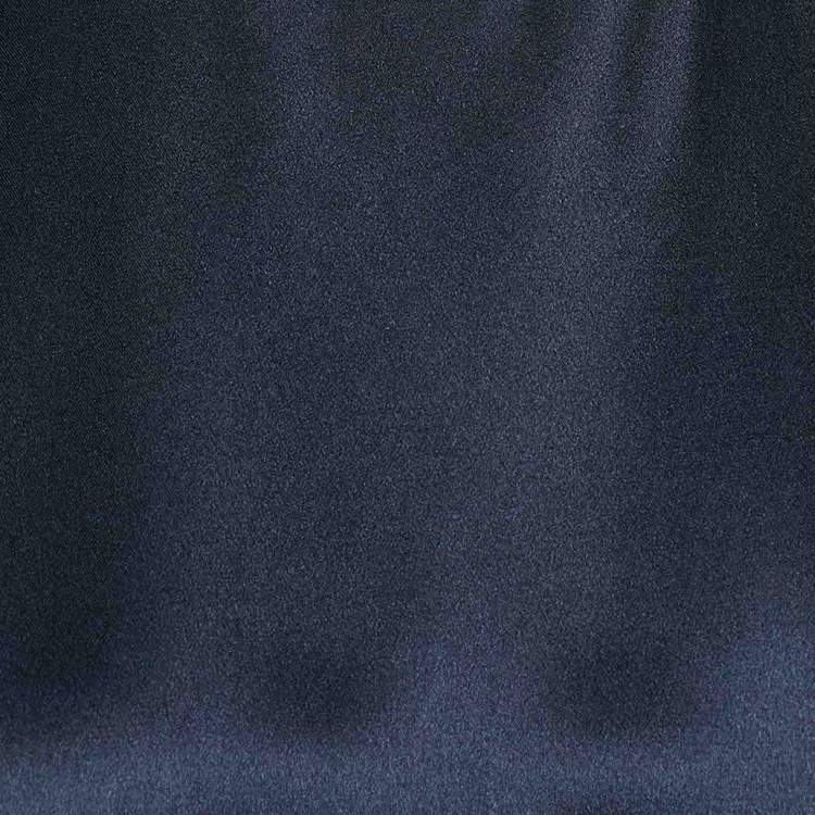 Pre Owned Salvatore Ferragamo Navy Blue Satin Silk Lace-Up Detail Sleeveless Top L