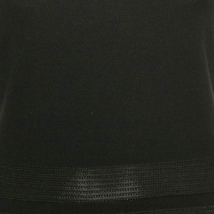 Pre Owned Salvatore Ferragamo Black Wool Knit Sweater Vest M