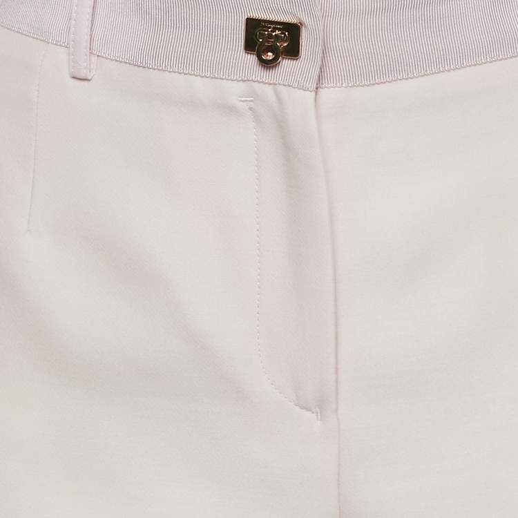 Pre Owned Salvatore Ferragamo Pink Wool Blend Trousers M