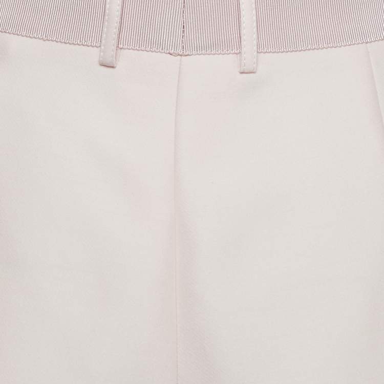 Pre Owned Salvatore Ferragamo Pink Wool Blend Trousers M