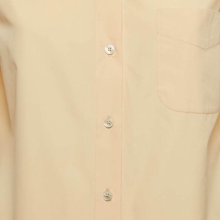 Pre Owned Salvatore Ferragamo Orange Cotton Short Sleeve Shirt L
