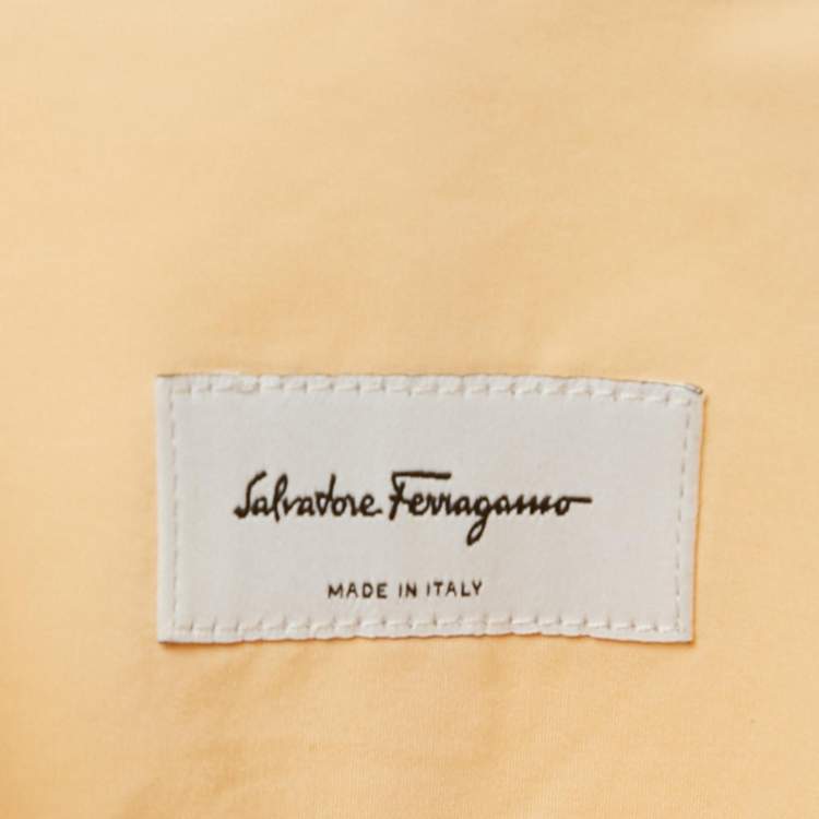 Pre Owned Salvatore Ferragamo Orange Cotton Short Sleeve Shirt L