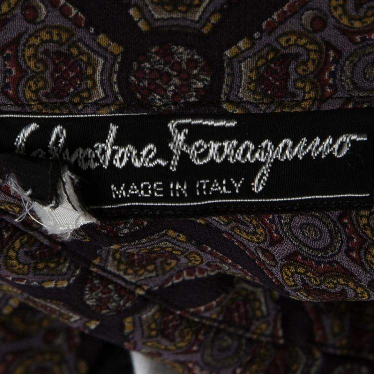 Pre Owned Salvatore Ferragamo Multicolor Printed Long Sleeve Shirt L