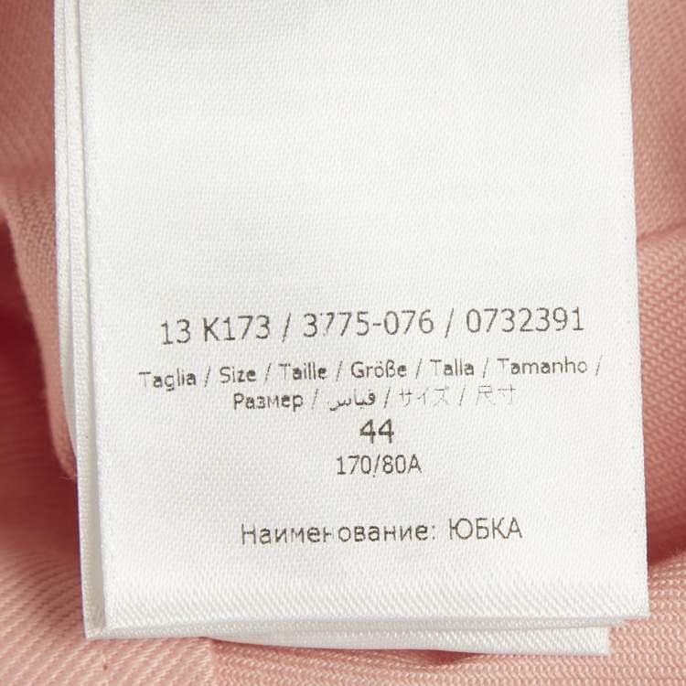 Pre Owned Salvatore Ferragamo Pink Cotton Belted Mini Skirt M