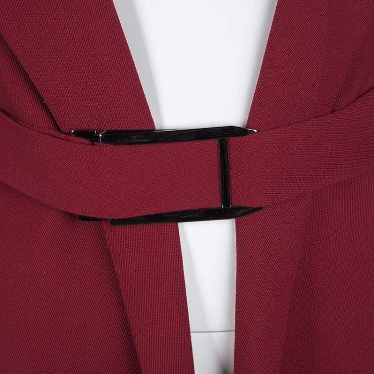 Pre Owned Salvatore Ferragamo Vintage Red Belted Coat M
