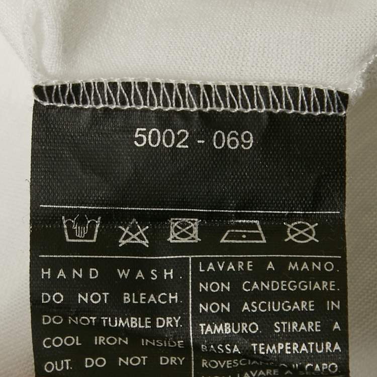 مملوكة مسبقًا Salvatore Ferragamo White Sequin Embellished Jersey T-Shirt M