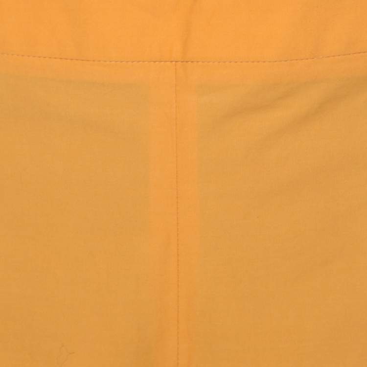 Pre Owned Salvatore Ferragamo Orange Cotton Stretch Hot Pants M