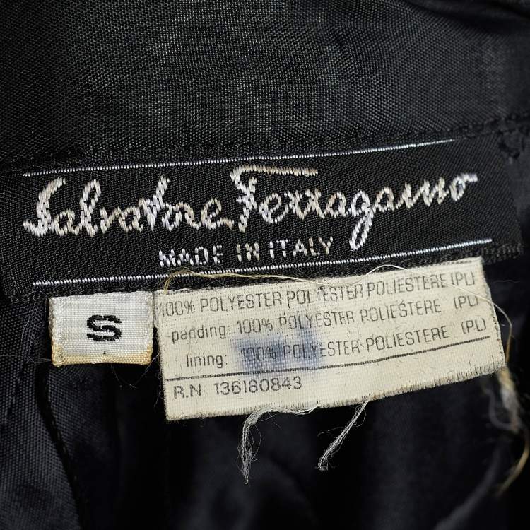 Pre Owned Salvatore Ferragamo Multicolor Printed Quilted Fabric Snap Button Jacket S