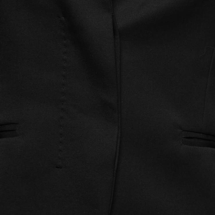 Pre Owned Salvatore Ferragamo Black Wool Tailored Single Breasted Blazer S