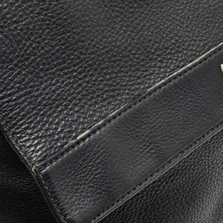 Pre Owned Salvatore Ferragamo Black Leather Large Sofia Top Handle Bag