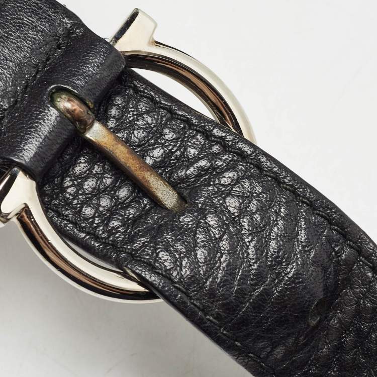 Pre Owned Salvatore Ferragamo Black Leather Large Sofia Top Handle Bag