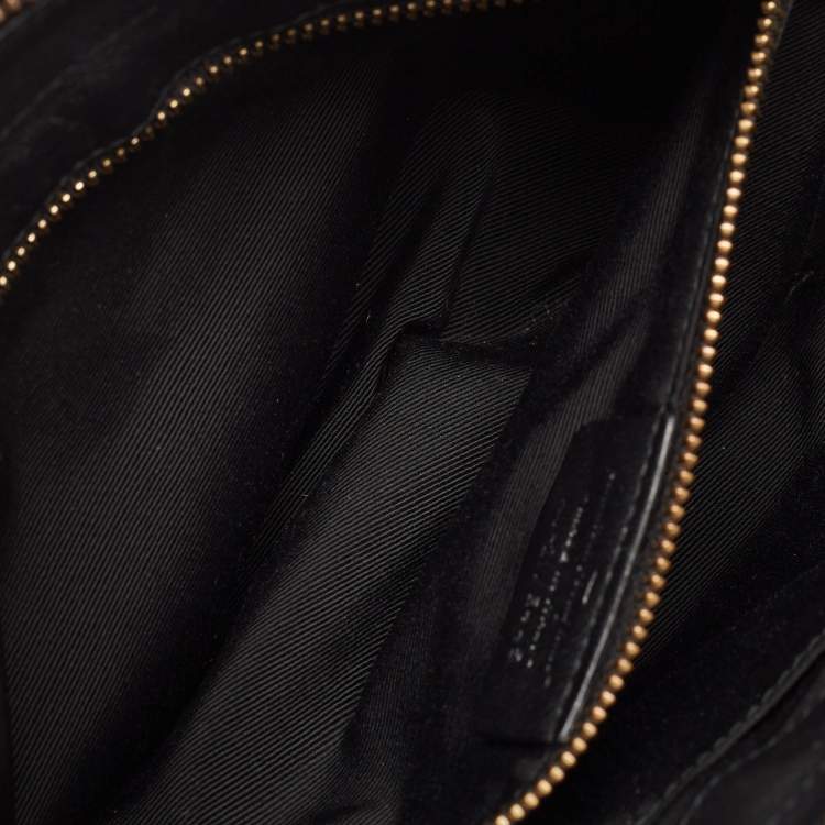 Pre Owned Salvatore Ferragamo Black Leather Aline Smooth Shoulder Bag