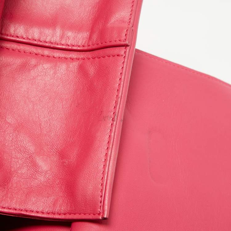 Pre Owned Salvatore Ferragamo Burgundy Leather Small Sofia Top Handle Bag