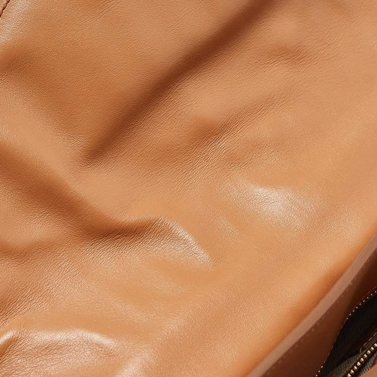 Pre Owned Salvatore Ferragamo Tan Quilt Leather Shoulder Bag