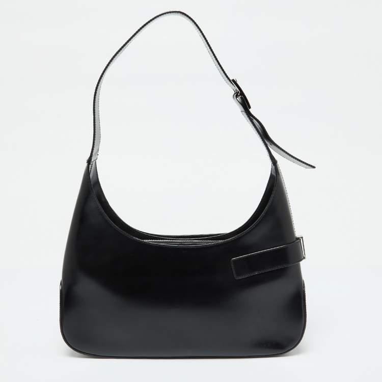 مملوكة مسبقًا Salvatore Ferragamo Black Leather Hobo