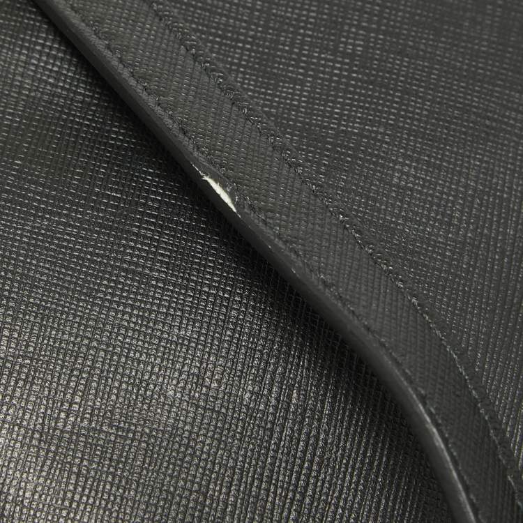 Pre Owned Salvatore Ferragamo Black Leather Kelly Top Handle Bag