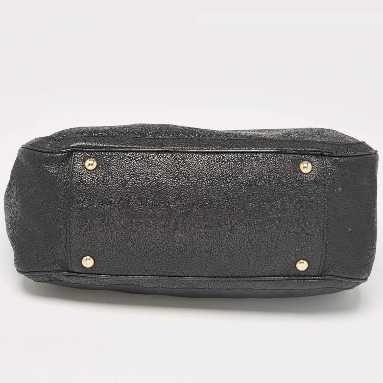 Pre Owned Salvatore Ferragamo Black Leather Betulla Tote