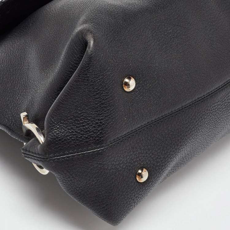 مملوكة مسبقًا Salvatore Ferragamo Black Leather Sofia Top Handle Bag