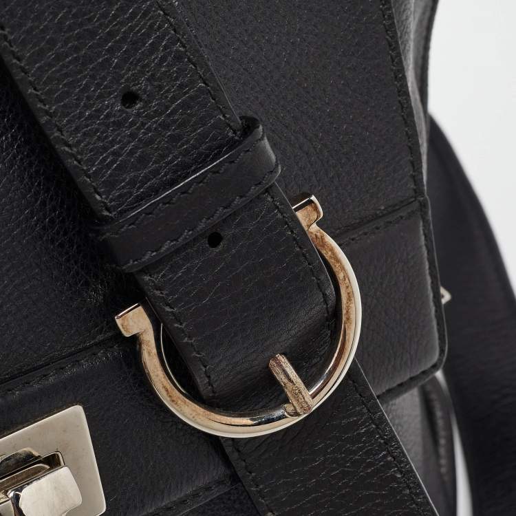 مملوكة مسبقًا Salvatore Ferragamo Black Leather Sofia Top Handle Bag