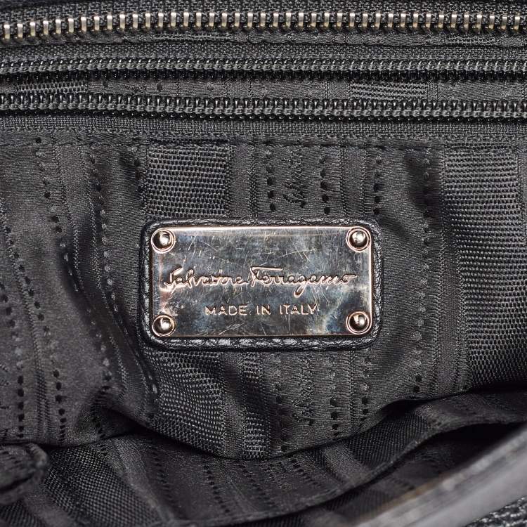مملوكة مسبقًا Salvatore Ferragamo Black Leather Sofia Top Handle Bag