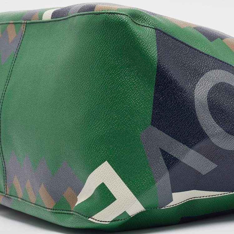 مملوكة مسبقًا Salvatore Ferragamo Multicolor Printed Leather Shopper Tote