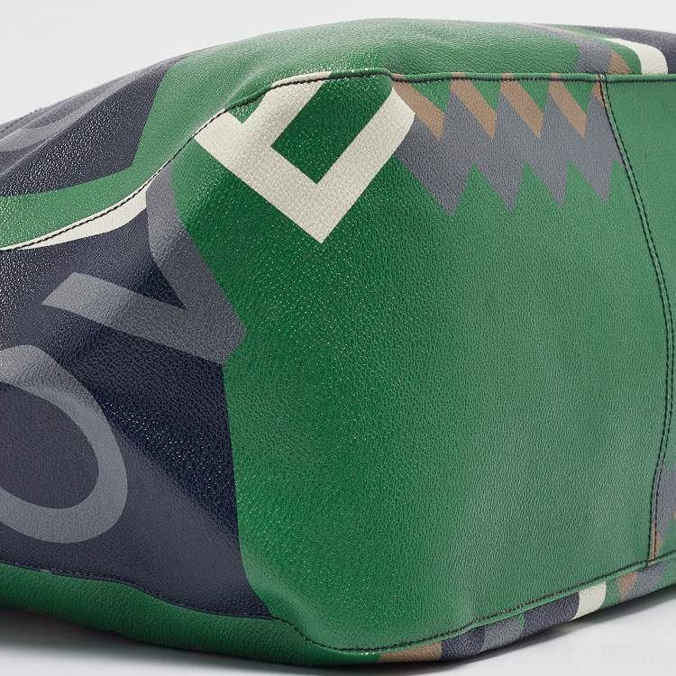 مملوكة مسبقًا Salvatore Ferragamo Multicolor Printed Leather Shopper Tote
