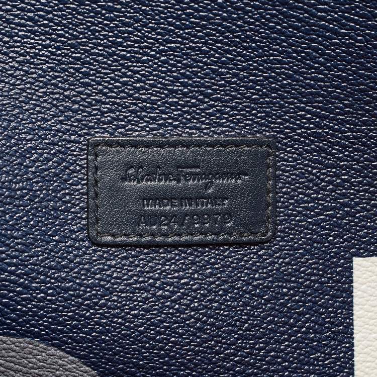 مملوكة مسبقًا Salvatore Ferragamo Multicolor Printed Leather Shopper Tote