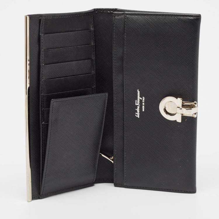 【送料&関税込】Ferragamo continental Black Wallet With Logo FERRAGAMO Gancini Continental Wallet | Bloomingdale's