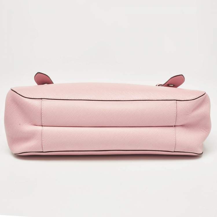 Pre Owned Salvatore Ferragamo Pink Leather Gancini Satchel