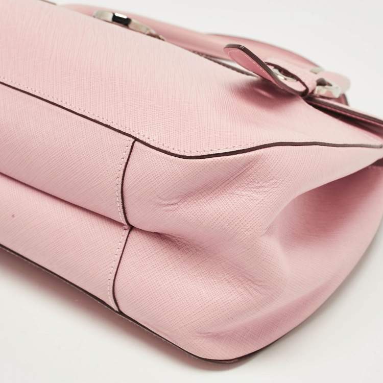 Pre Owned Salvatore Ferragamo Pink Leather Gancini Satchel