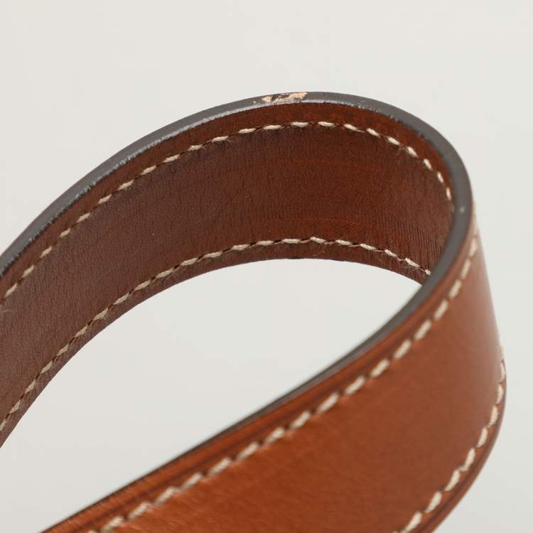 Pre Owned Salvatore Ferragamo Brown Two Tone Leather W Satchel