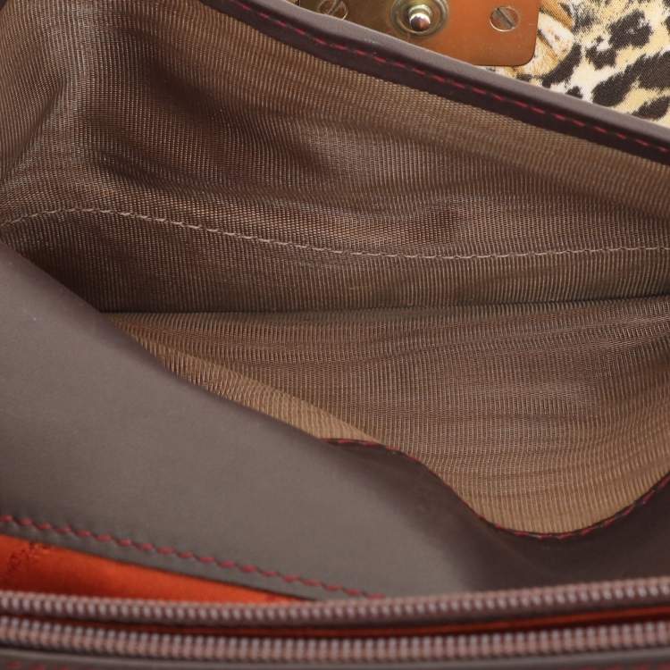 مملوكة مسبقًا Salvatore Ferragamo Multicolor Jungle Print Fabric Flap Continental Wallet