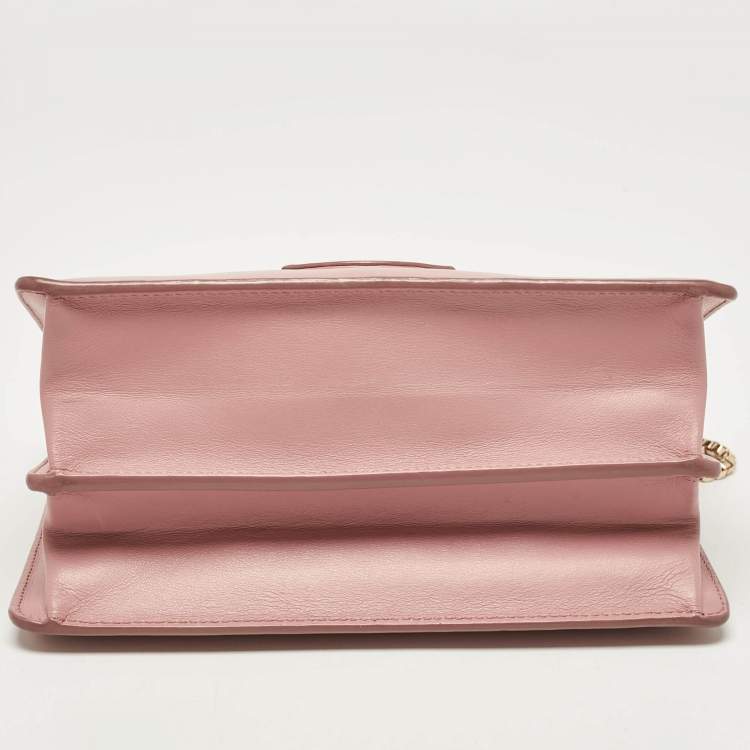 Pre Owned Salvatore Ferragamo Pink Leather Thalia Shoulder Bag