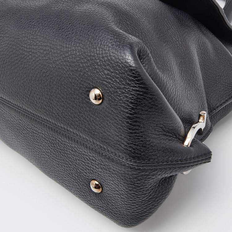 مملوكة مسبقًا Salvatore Ferragamo Black Leather Medium Sofia Top Handle Bag