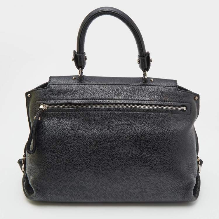 مملوكة مسبقًا Salvatore Ferragamo Black Leather Medium Sofia Top Handle Bag