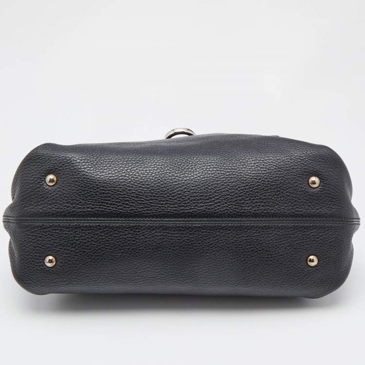 مملوكة مسبقًا Salvatore Ferragamo Black Leather Medium Sofia Top Handle Bag