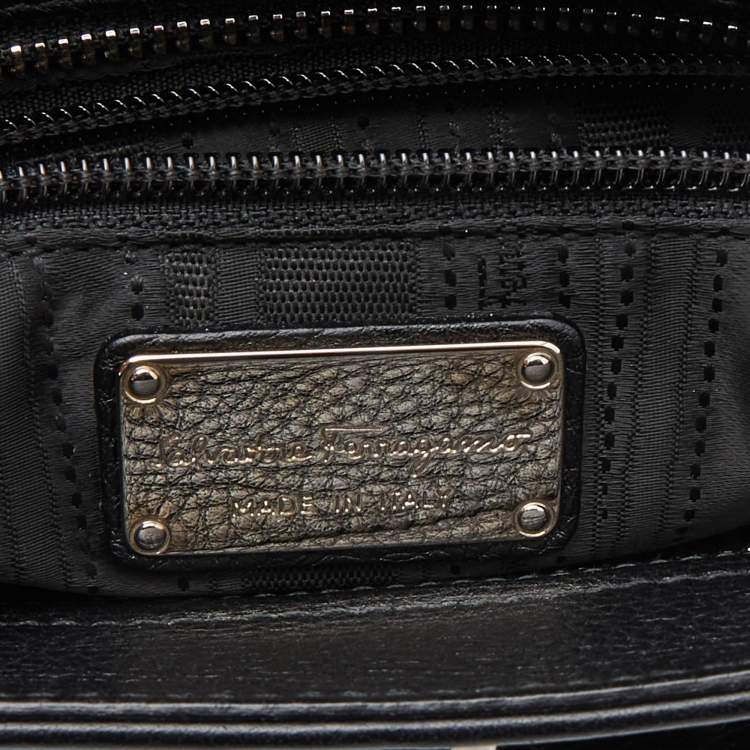 مملوكة مسبقًا Salvatore Ferragamo Black Leather Medium Sofia Top Handle Bag